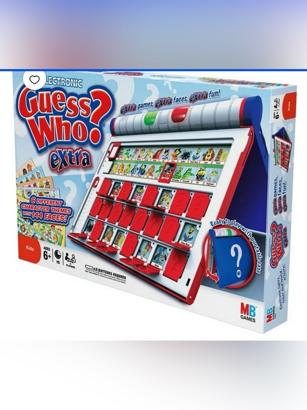 Guess Who? Extra - Red & Blue Electronic Kids Game: Complete: tested:
